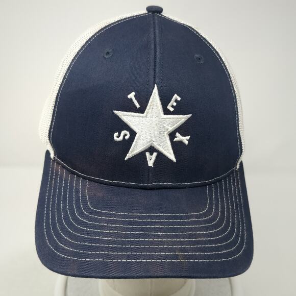 Texas Star Snapback Mesh Back Trucker Hat Blue One Size Richardson - Picture 2 of 10